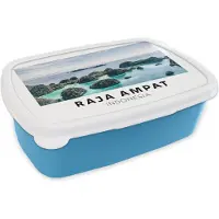 MuchoWow Broodtrommel Blauw - Lunchbox - Brooddoos - Indonesië - Eiland - Zee - 18x12x6 cm - Kinderen - Jongen