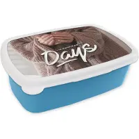 MuchoWow Broodtrommel Blauw - Lunchbox - Brooddoos - 'Cosiness days' - Quotes - Spreuken - 18x12x6 cm - Kinderen - Jongen