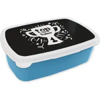 MuchoWow Broodtrommel Blauw - Lunchbox - Brooddoos - Quotes - Top trainer 1 - Coach - 18x12x6 cm - Kinderen - Jongen