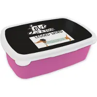 MuchoWow Broodtrommel Roze - Lunchbox - Brooddoos - Quotes - Honden - Spreuken - Love is a four legged word - 18x12x6 cm - Kinderen - Meisje