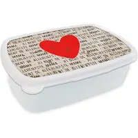 MuchoWow Broodtrommel Wit - Lunchbox - Brooddoos - Jij bent de allerliefste mama - Mama - Spreuken - Quotes - 18x12x6 cm - Volwassenen