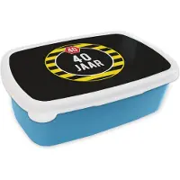 MuchoWow Broodtrommel Blauw - Lunchbox - Brooddoos - Verjaardag - 40 Jaar - Quote - 18x12x6 cm - Kinderen - Jongen