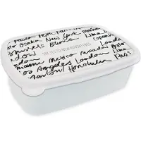 MuchoWow Broodtrommel Wit - Lunchbox - Brooddoos - Spreuken - Quotes - Say yes to new adventures - Mexico - 18x12x6 cm - Volwassenen