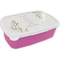MuchoWow Broodtrommel Roze - Lunchbox - Brooddoos - Spreuken - Oma - De beste oma's herken je aan de liefste kleinkinderen - Quotes - 18x12x6 cm - Kinderen - Meisje