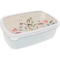 MuchoWow Broodtrommel Wit - Lunchbox - Brooddoos - Quotes - Spreuken - Mama jij bent de liefste - Mama - 18x12x6 cm - Volwassenen