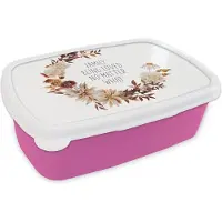 MuchoWow Broodtrommel Roze - Lunchbox - Brooddoos - Quotes - Spreuken - Family, being loved no matter what - Familie - 18x12x6 cm - Kinderen - Meisje