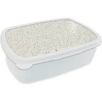 MuchoWow Broodtrommel Wit - Lunchbox - Brooddoos - Patronen - Confetti - Pastel - 18x12x6 cm - Volwassenen