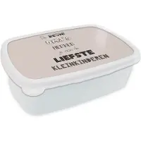 MuchoWow Broodtrommel Wit - Lunchbox - Brooddoos - De beste oma's herken je aan de liefste kleinkinderen - Spreuken - Oma - Quotes - 18x12x6 cm - Volwassenen