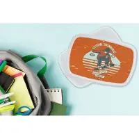 MuchoWow Broodtrommel Wit - Lunchbox - Brooddoos - Snowboard - Man - Quote - Vintage - 18x12x6 cm - Volwassenen