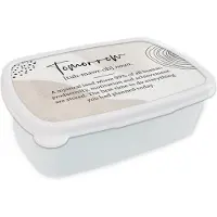 MuchoWow Broodtrommel Wit - Lunchbox - Brooddoos - Time management - Motivatie - Spreuken - 18x12x6 cm - Volwassenen