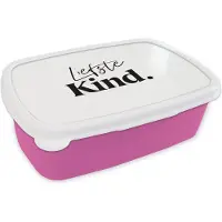 MuchoWow Broodtrommel Roze - Lunchbox - Brooddoos - Kinderen - Lief - Familie - Spreuken - Liefste Kind - Quotes - Spreuken - 18x12x6 cm - Kinderen - Meisje