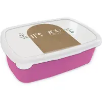 MuchoWow Broodtrommel Roze - Lunchbox - Brooddoos - It's you and no one else - Quotes - Spreuken - Relatie - 18x12x6 cm - Kinderen - Meisje