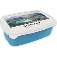 MuchoWow Broodtrommel Blauw - Lunchbox - Brooddoos - Duitsland - Water - Bos - 18x12x6 cm - Kinderen - Jongen