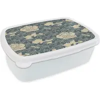 MuchoWow Broodtrommel Wit - Lunchbox - Brooddoos - Design - Noors - Wolken - 18x12x6 cm - Volwassenen