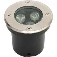 BES LED LED Grondspot - Aruz - Inbouw Rond - 3W - Waterdicht IP67 - Natuurlijk Wit 4000K - Rond - Mat Chroom - RVS