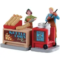 Lemax Kerstfiguur Kettle corn stand set of 2