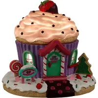 Lemax - Strawberry Bungalow, B/o (3v) - Kersthuisjes & Kerstdorpen