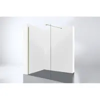 Best design Inloopdouche dalis nancy 80x200 cm 8 mm nano glas mat goud