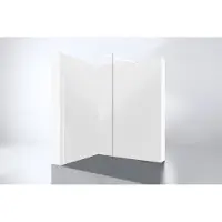 Best design Inloopdouche dalis white 80x200 cm 8 mm nano glas mat wit