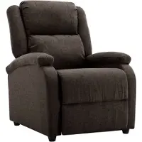 vidaXL Fauteuil verstelbaar stof donkerbruin