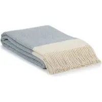 Most - Plaid Florence - Nieuw-Zeelandse wol - 140 x 200 cm - lichtblauw