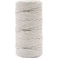 Vaessen creative Macrame Touw - Lichtgrijs - 3mmx100m