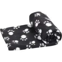 Nobleza Hondendeken Fleece - Kattendeken - Dierendeken voor Bank en Auto - Wasbaar - Zwart - 100 x 160 cm