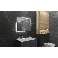 SaniGoods Line spiegel met LED-verlichting en verwarming 70x70cm