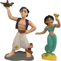 BULLYLAND Vintage Aladdin speelset/taarttoppers - 2 stuks - kunststof - 7 cm - .