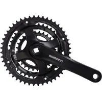 Shimano Crankstel - 6/7/8 speed - Tourney FC-TY501 - Met 175mm crankarm - 48x38x28T - Zwart