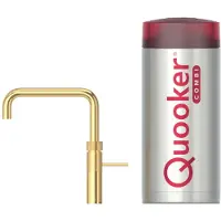 Quooker Fusion Square 3-in-1 kokend waterkraan met COMBI+ boiler, goud