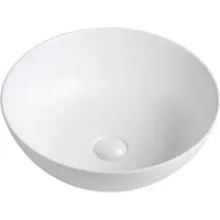 Guido Gusto Waskom Luisa 41x41x15cm mat wit inclusief afvoerplug