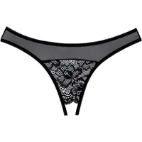 Allure Lingerie Adore Just A Rumor Panty met Open Kruis – Zwart