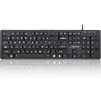 Perixx Periboard 117 Toetsenbord met grote letters - Big keys - Toetsenbord voor slechtzienden - Grootletter toetsenbord - 5 jaar garantie - QWERTY