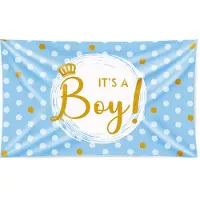 Paper Dreams XXL Vlag - It's A Boy ! Blauw blauw Polyester Vlag