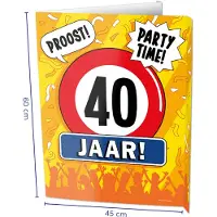 Paper Dreams Window Signs - 40 Jaar Multi multi Karton