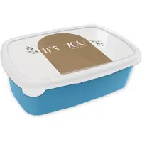 MuchoWow Broodtrommel Blauw - Lunchbox - Brooddoos - It's you and no one else - Quotes - Spreuken - Relatie - 18x12x6 cm - Kinderen - Jongen