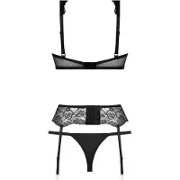 Christine le Duc - 3-delige Bh-set Marzia zwart - L/XL