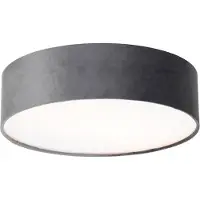 QAZQA Moderne plafondlamp grijs 40 cm met gouden binnenkant - Drum