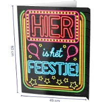 Paper Dreams Window Signs - Hier Is Het Feestje 60x45cm Multi multi Karton