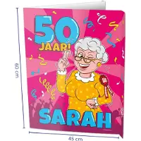Paper Dreams Window Signs - Sarah 50 Jaar Multi multi Karton