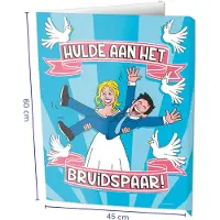 Paper Dreams Raambord Hulde Aan Het Bruidspaar (60x45cm)