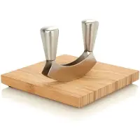 Point-Virgule Wiegemes met snijplank van bamboe 20 x 20 cm