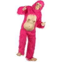 Vegaoo Roze gorilla kostuum voor volwassenen - Verkleedkleding - One size