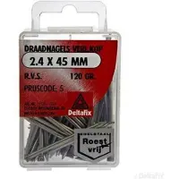 Deltafix spijkers 2,4 x 45 mm - RVS-A2 - verloren kop - 120 gram