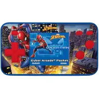 Marvel SpiderMan Draagbare spelconsole Cyber Arcade Pocket - kleuren LCD-scherm 1.8'' 150 spelletjes waarvan 10 exclusieve SpiderMan games