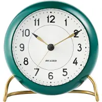 Arne Jacobsen Station Wekker Groen - Klokken Abs Green - 43677