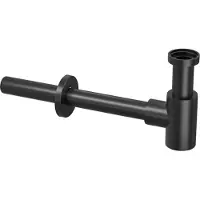 Ink Bekersifon laag model incl muurbuis en rozet mat zwart