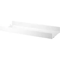 String metalen plank wit, 78x30 cm, hoge rand