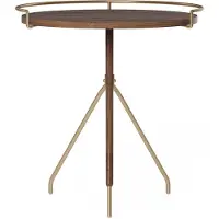 Menu Umanoff bijzettafel walnoot-gepolijst messing 45 cm